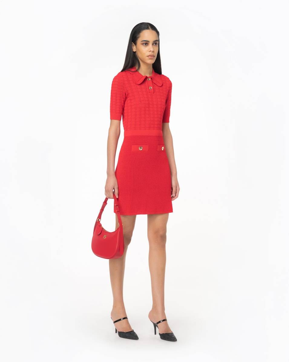 Pinko Minikleid aus Strick mit Fächermuster Bis zu 55% Rabatt
