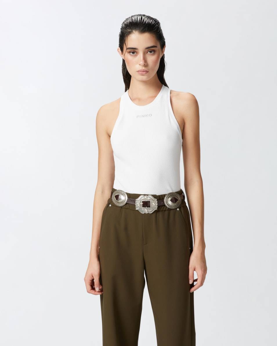 Pinko Rippen-Tanktop mit Logo Cyber Monday