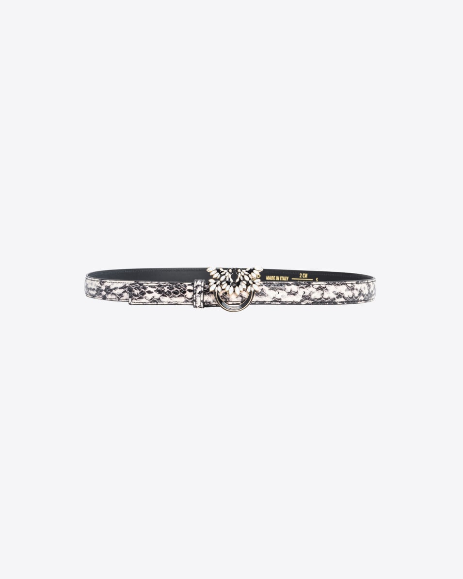 Pinko Schmaler Gürtel mit Schnalle Love Birds Reptil 2 cm PINKO Galleria Heißer Verkauf