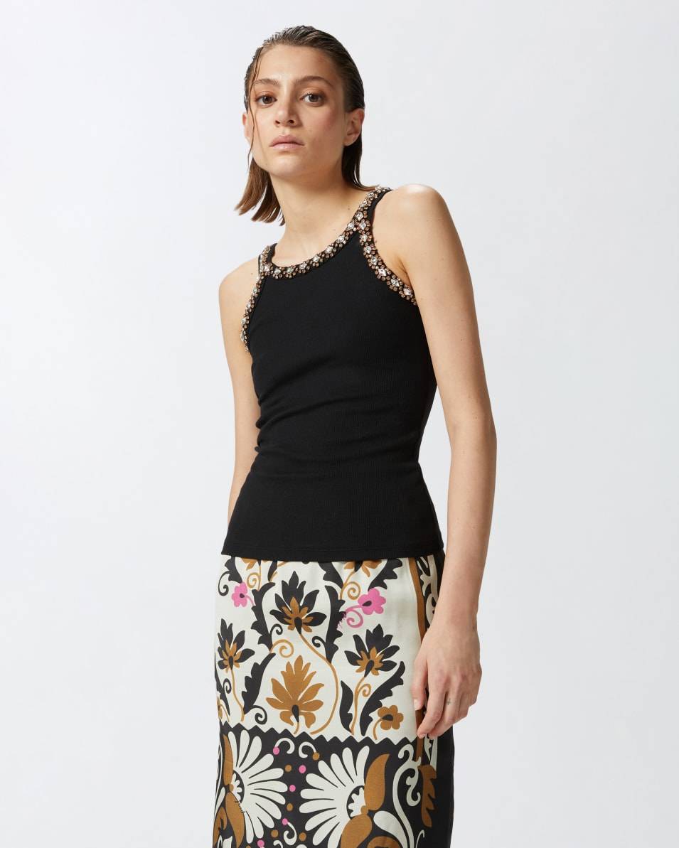 Pinko Tanktop mit glänzender Stickerei Zeitbegrenzte Promotion