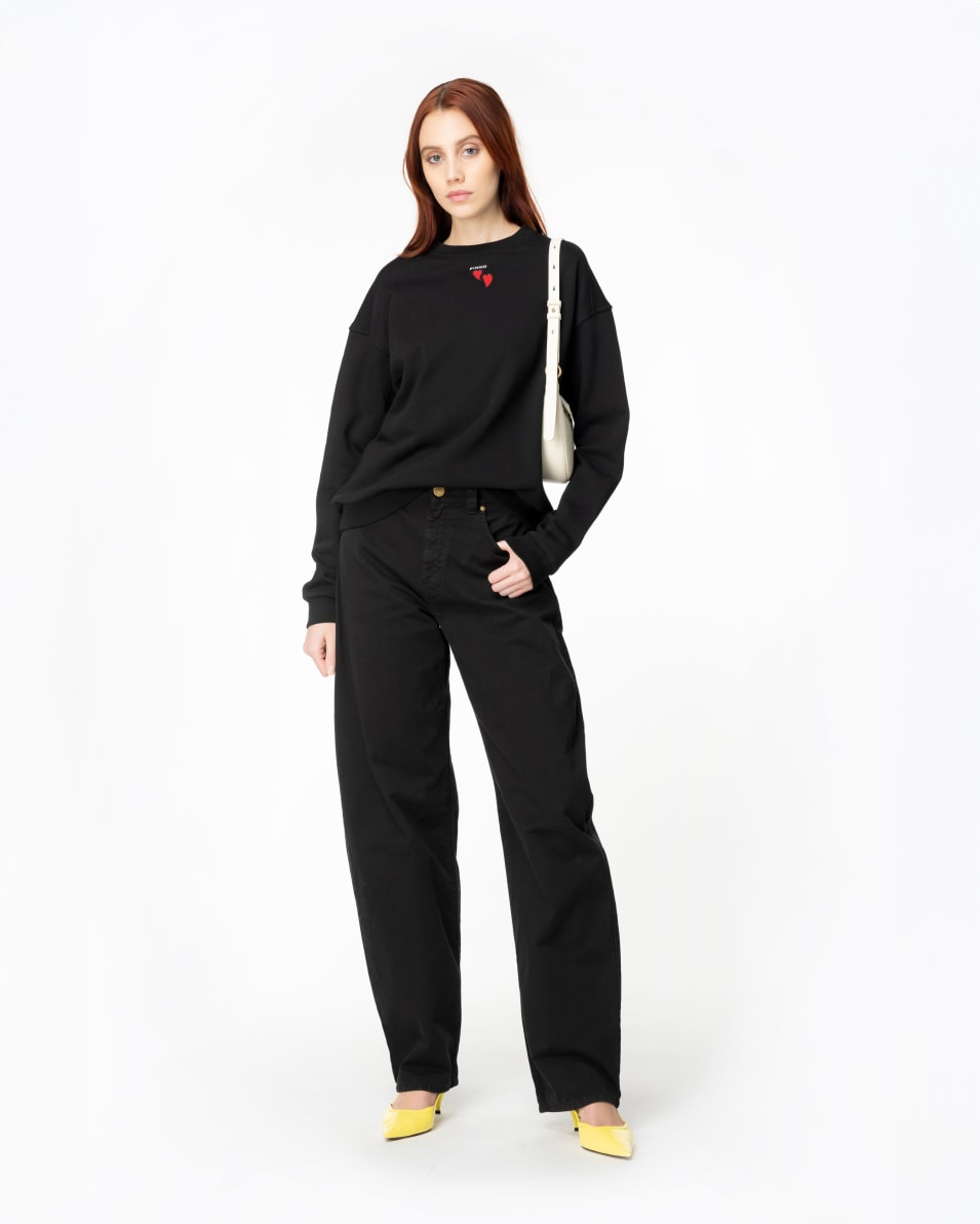 Pinko Sweatshirt mit Herzstickerei Rabatte dieses Monats