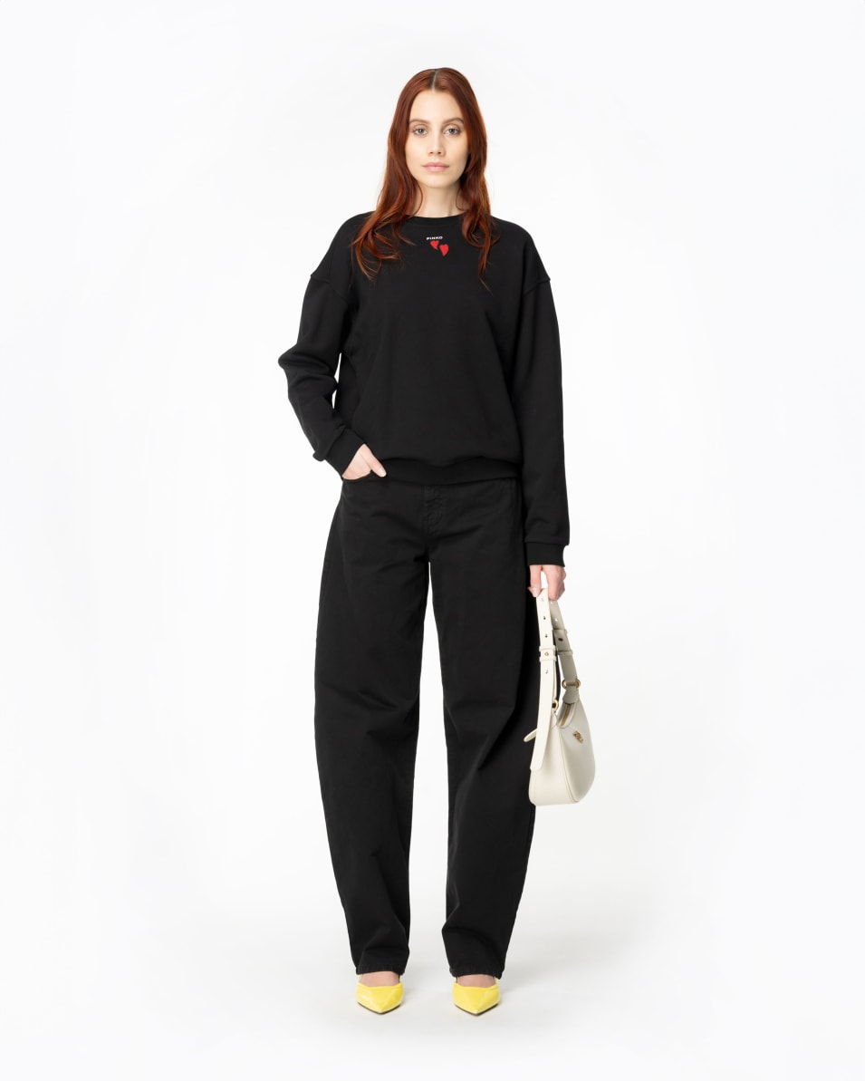 Pinko Sweatshirt mit Herzstickerei Rabatte dieses Monats