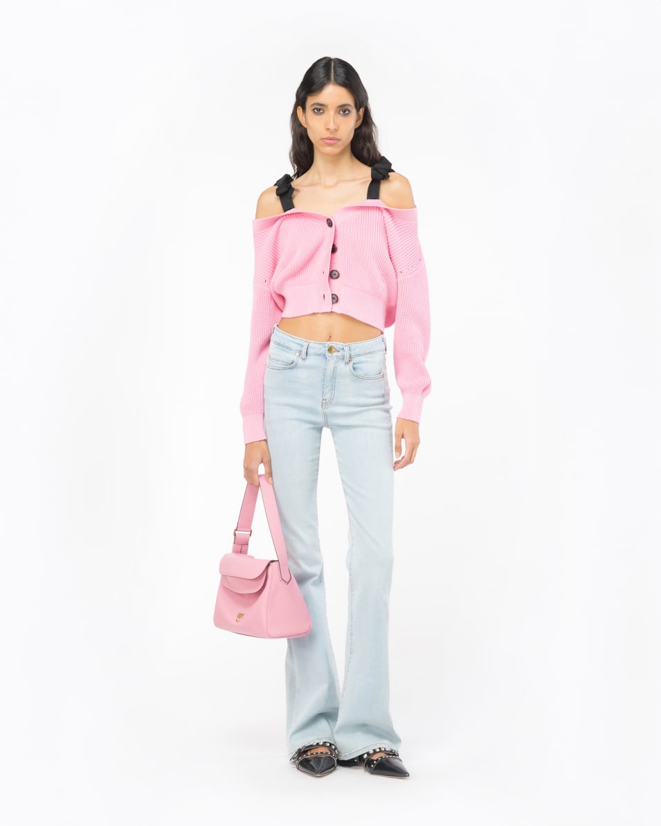 Pinko Schlagjeans Denim Baby Blue Fabrikverkauf