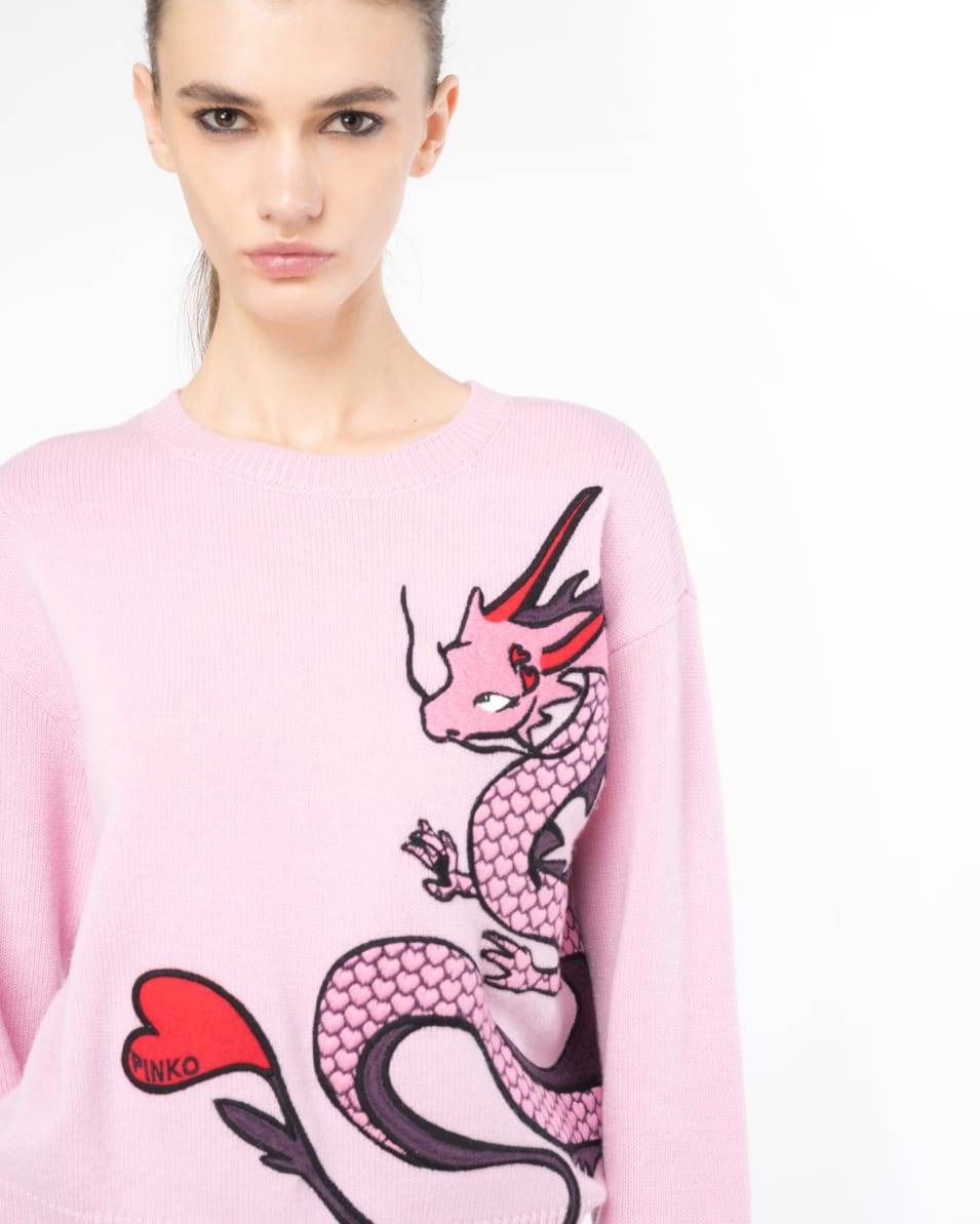 Pinko Pulli Drachenstickerei Blitzverkäufe