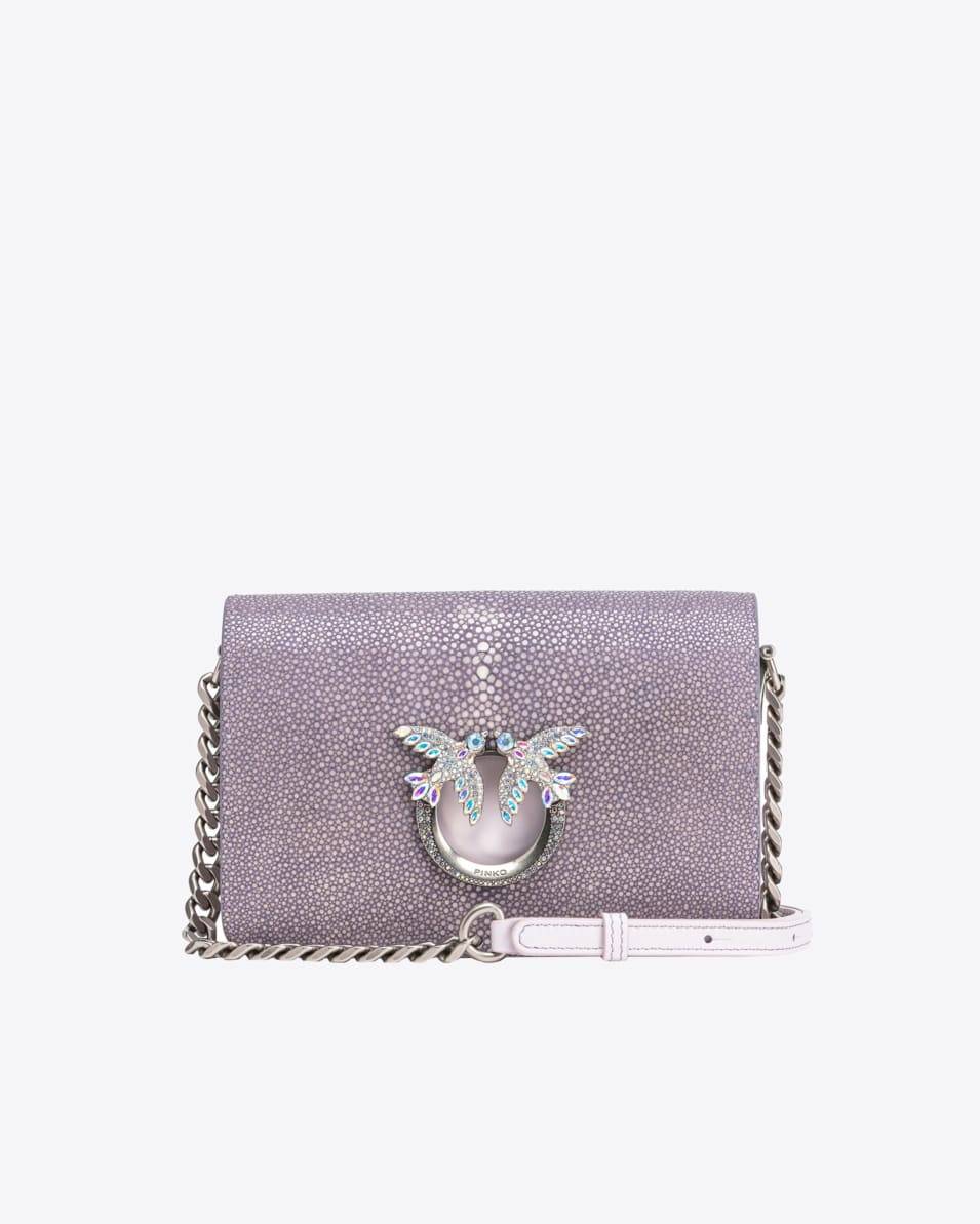 Pinko Mini Love Bag Click aus Stachelrochenleder PINKO Galleria Begrenztes Angebot