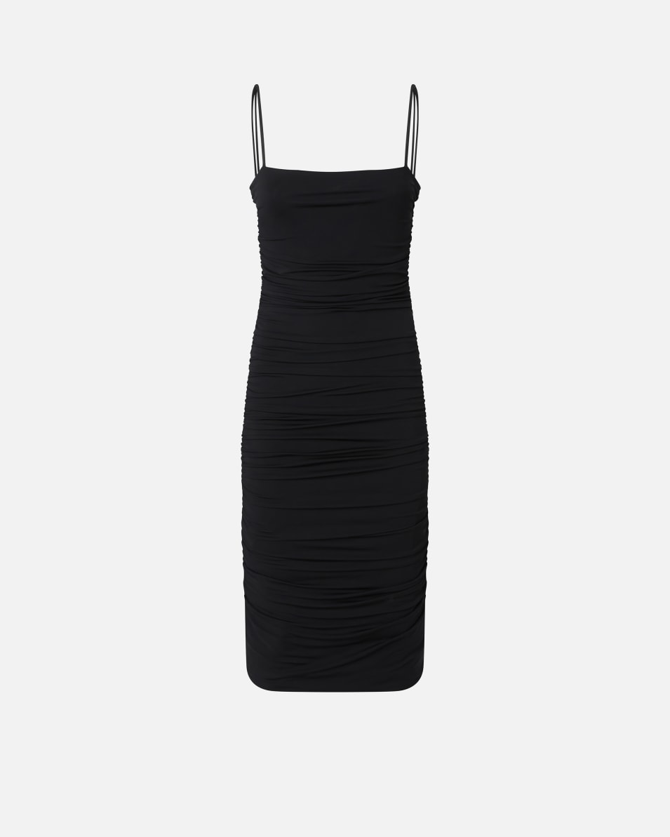 Pinko Gerafftes, eng anliegendes Midikleid aus technischem Gewebe Räumungsverkauf