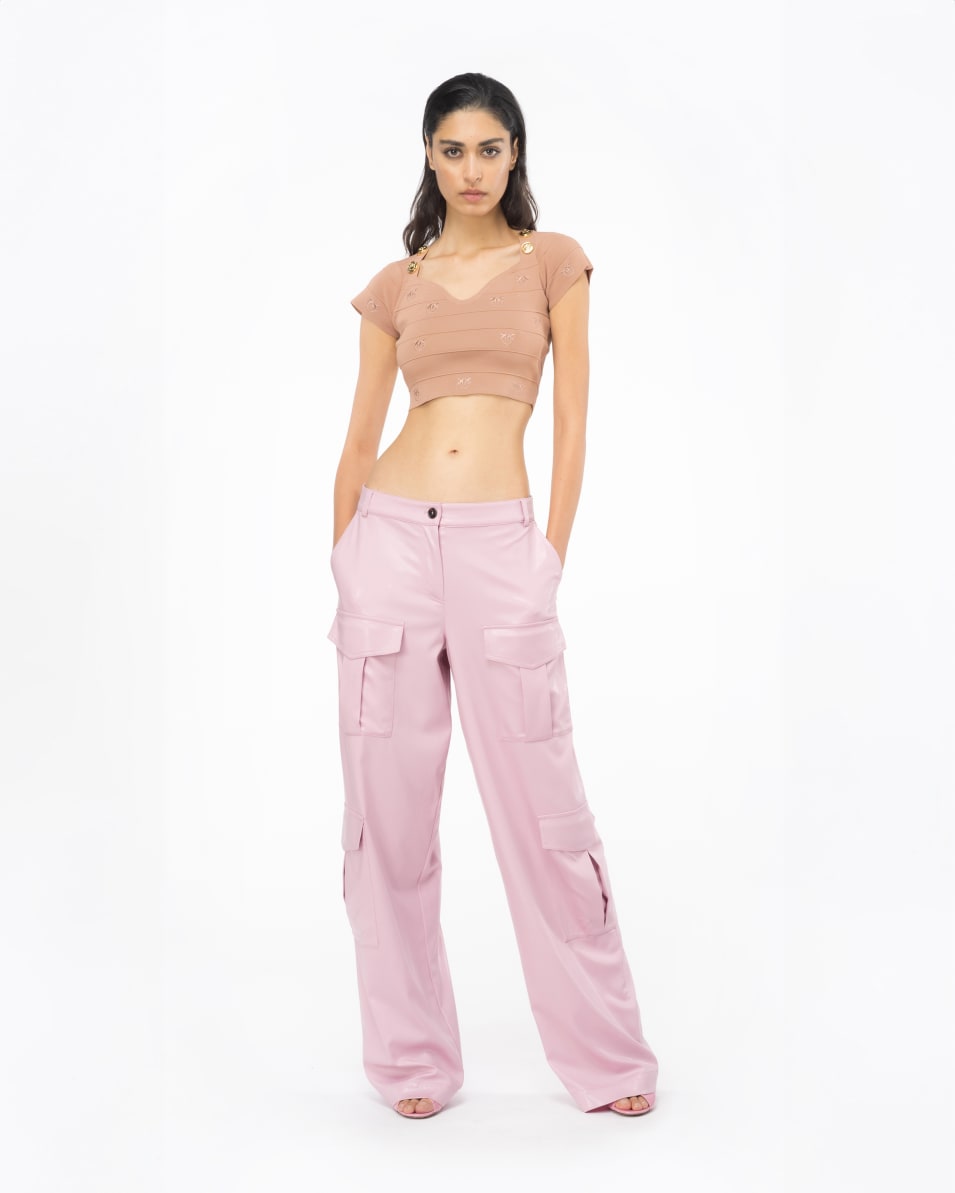 Pinko Crop-Top Jacquard Love Birds Black Friday Preise