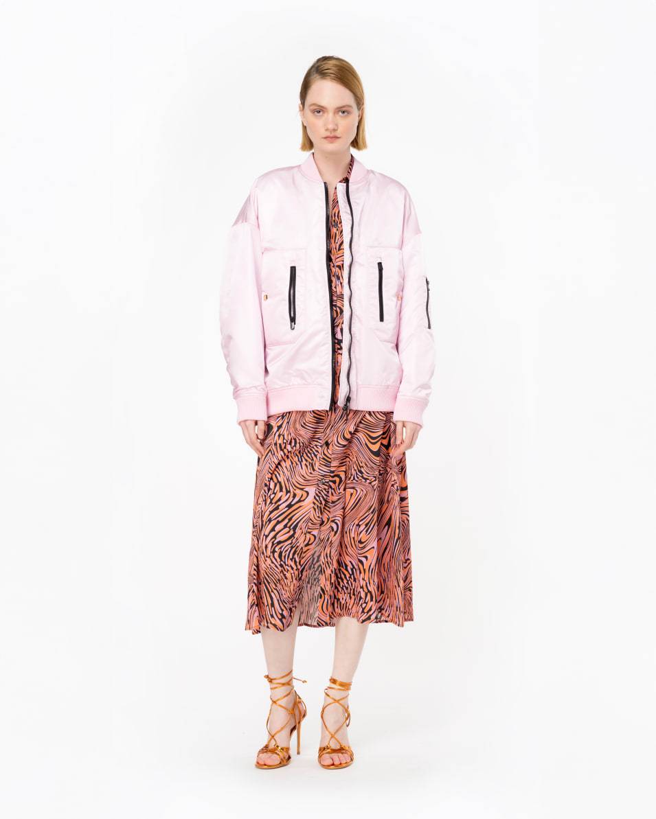 Pinko Hemdblusenkleid verzerrter Print Online