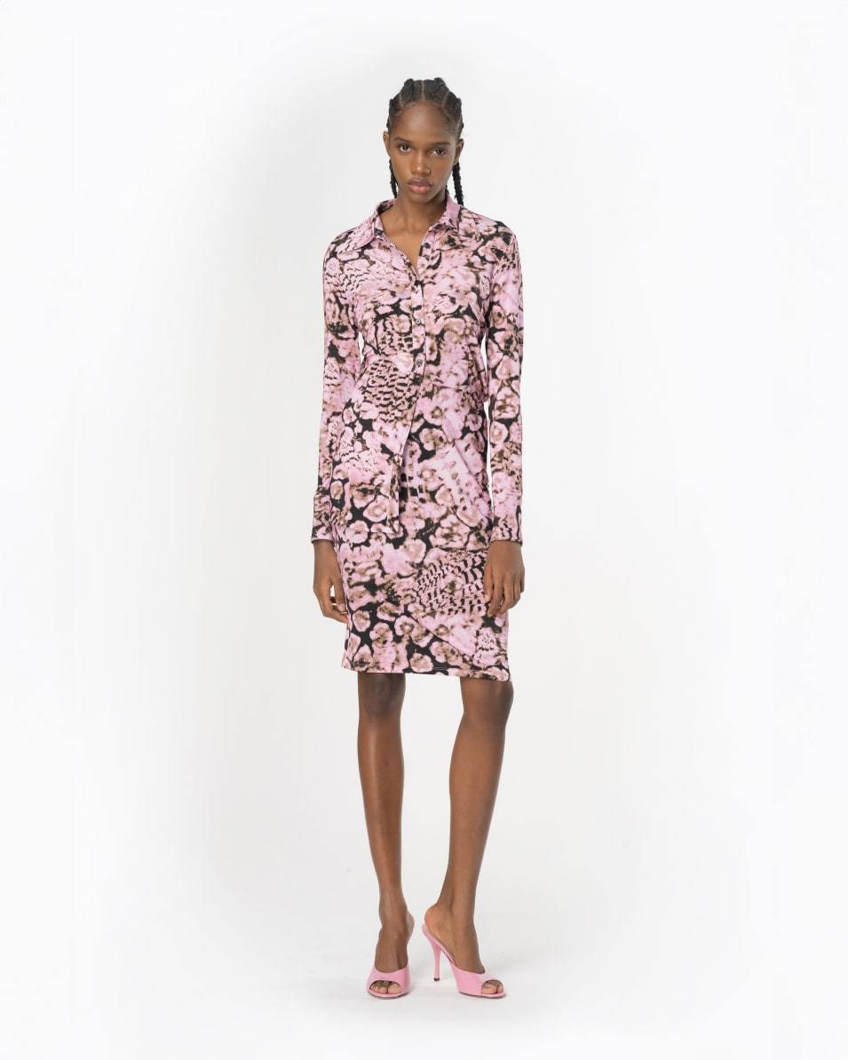 Pinko Longuette-Rock Print Coral Scanner Auslauf