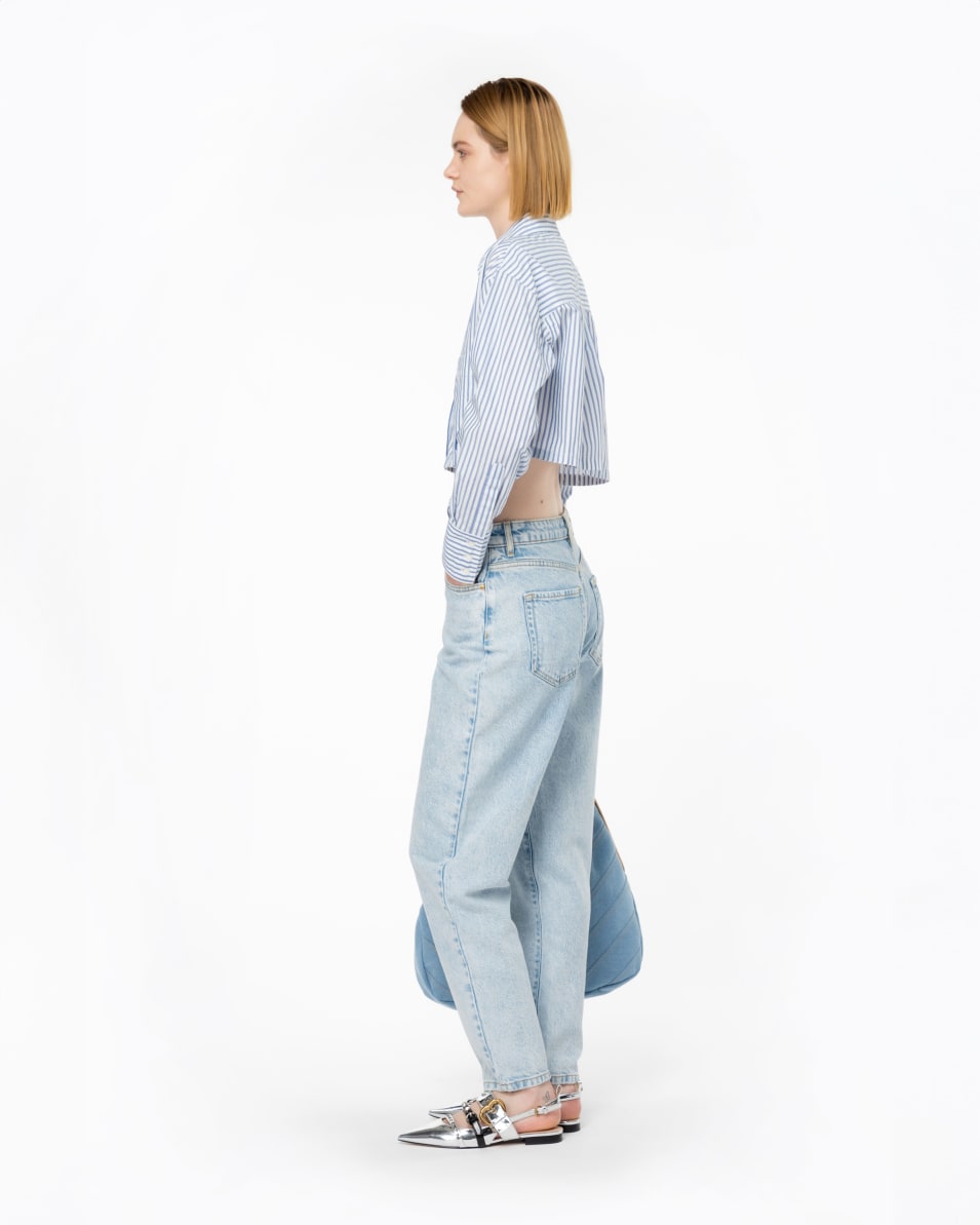 Pinko Cropped-Bluse gestreift Angebote