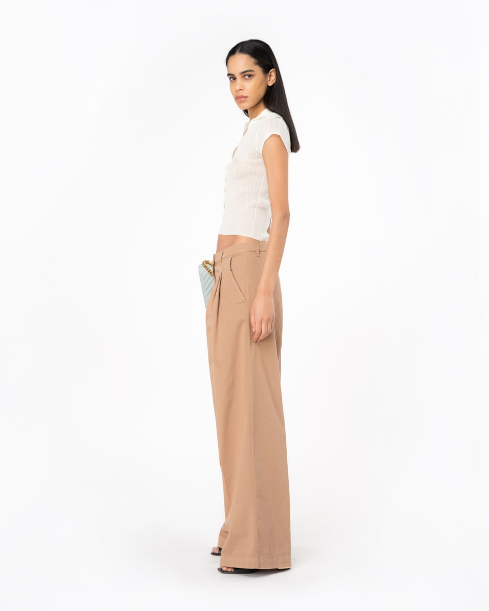 Pinko Wide-Leg-Hose aus Cavalry-Gewebe im Angebot