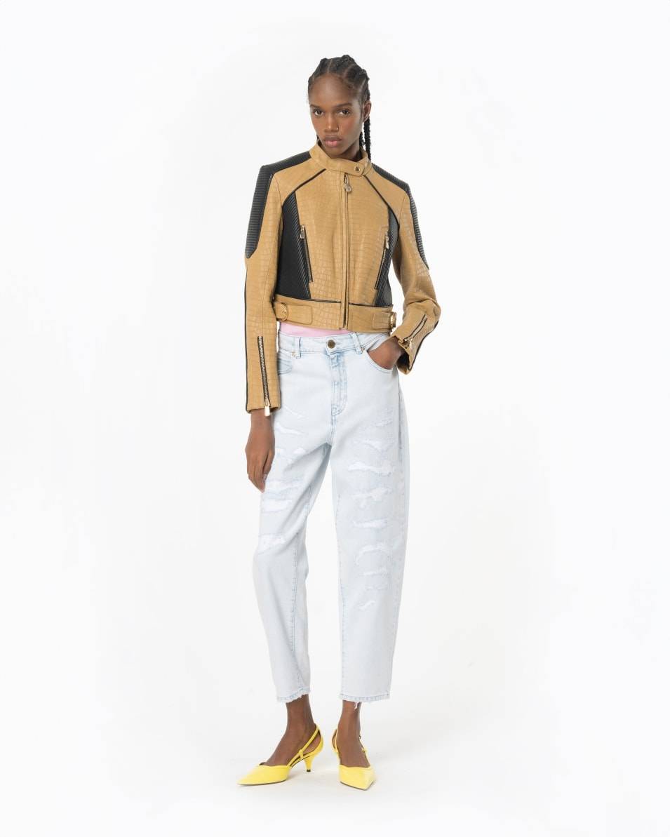 Pinko Jeans Mom Fit hell mit Rissen Blitzverkäufe