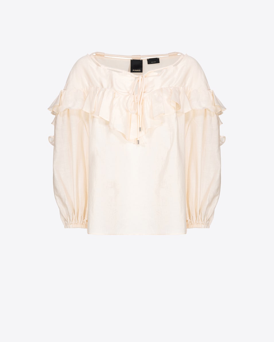 Pinko Bluse mit großem Volant Limitierter Zeitrabatt