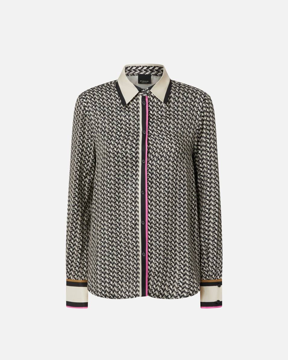 Pinko Fließende Bluse mit Foulard-Print Rabatt