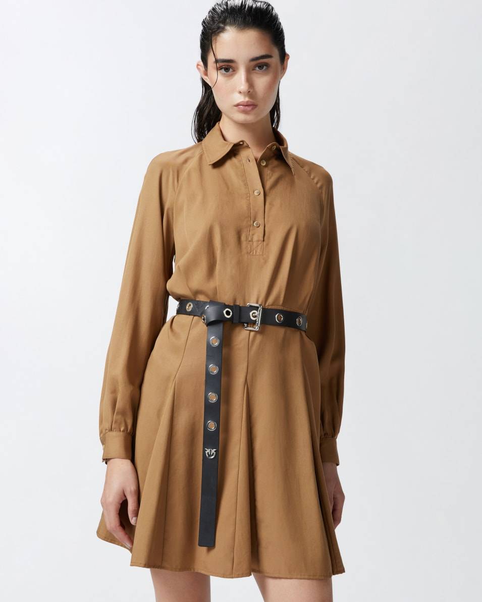 Pinko Hemdblusenkleid mit weicher Textur Sonderangebote