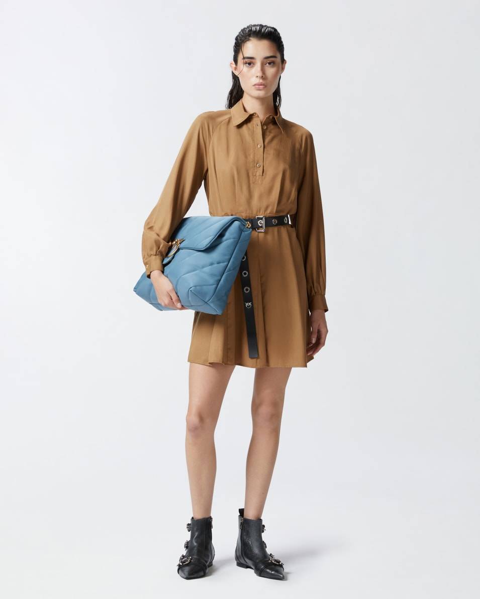 Pinko Hemdblusenkleid mit weicher Textur Sonderangebote