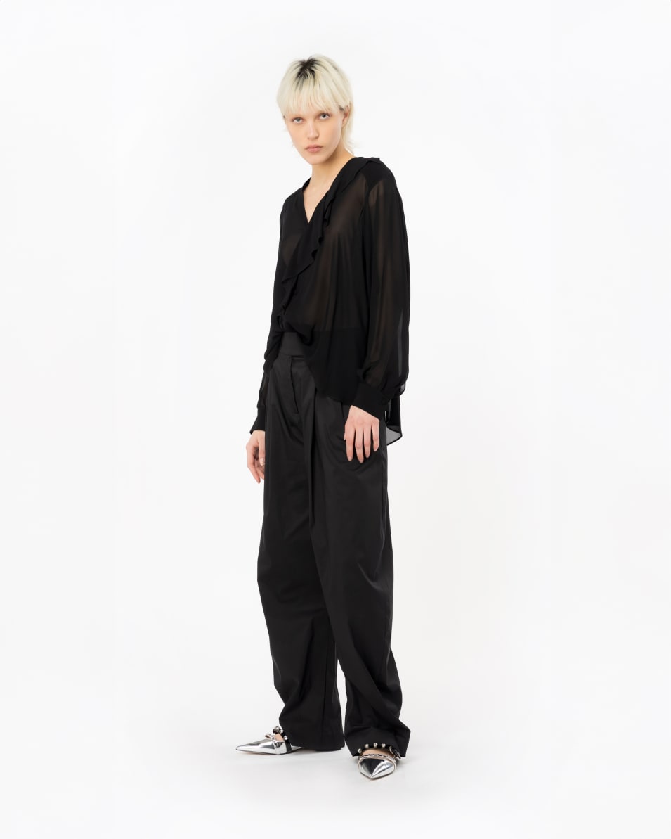 Pinko Bluse mit Volant Versandkostenfrei