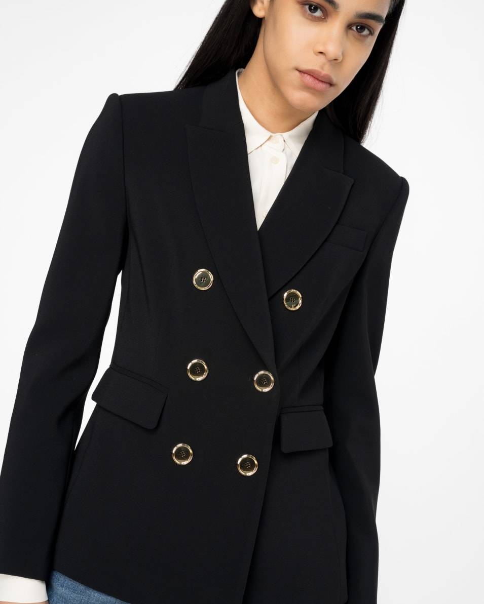 Pinko Zweireihiger Blazer mit Metallknöpfen Online Shopping