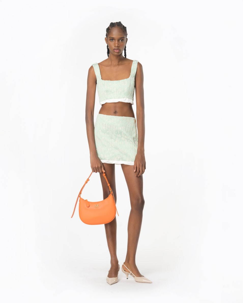 Pinko Crop-Top aus Lurex-Flechtgewebe Saisonschlussverkauf