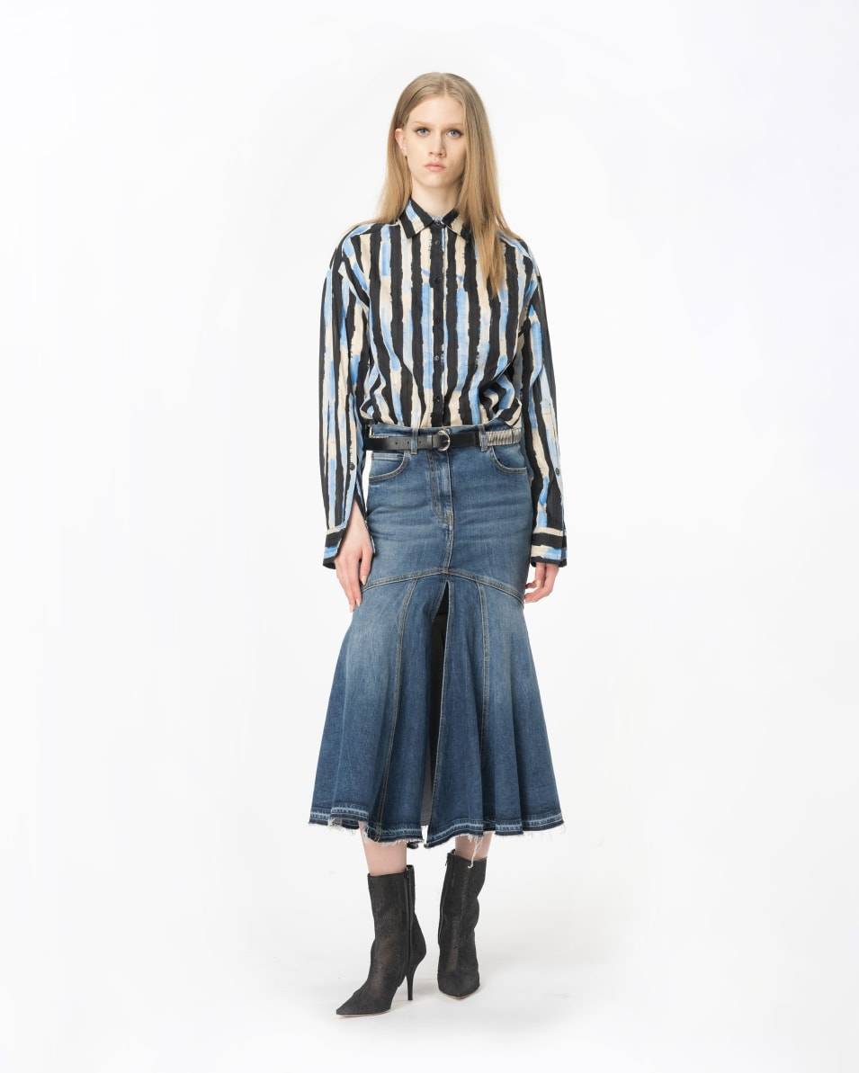 Pinko Bluse Pinselstrich-Print Lagerräumung
