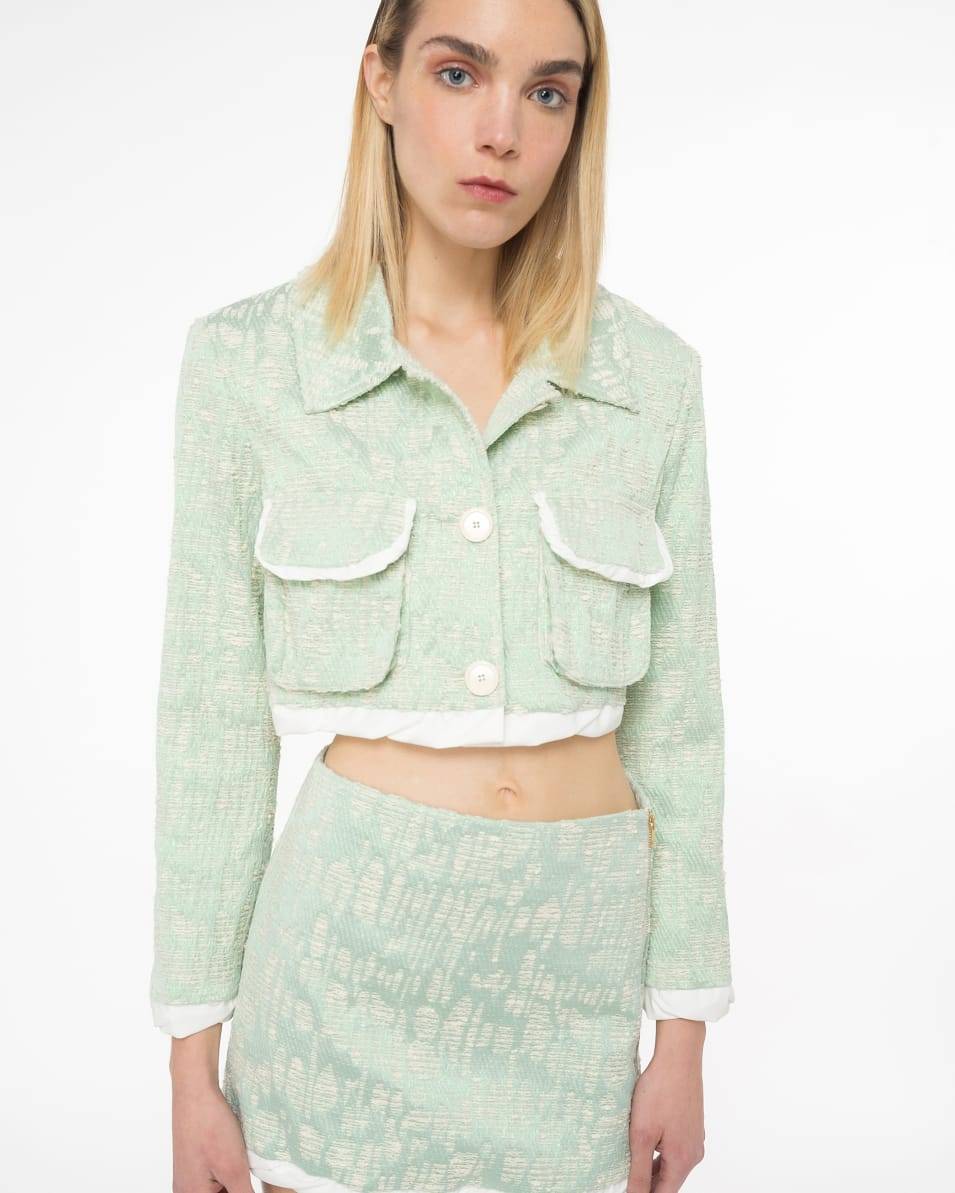 Pinko Kurzjacke Lurex-Flechtgewebe Sonderangebot der Fabrik