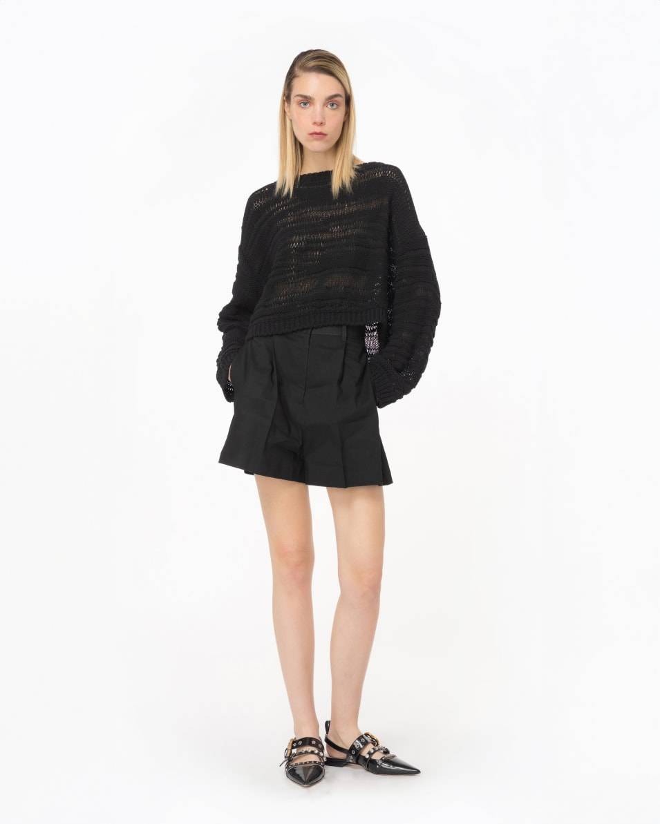 Pinko Kurzer Pulli aus Baumwollmix Riesige Rabatte