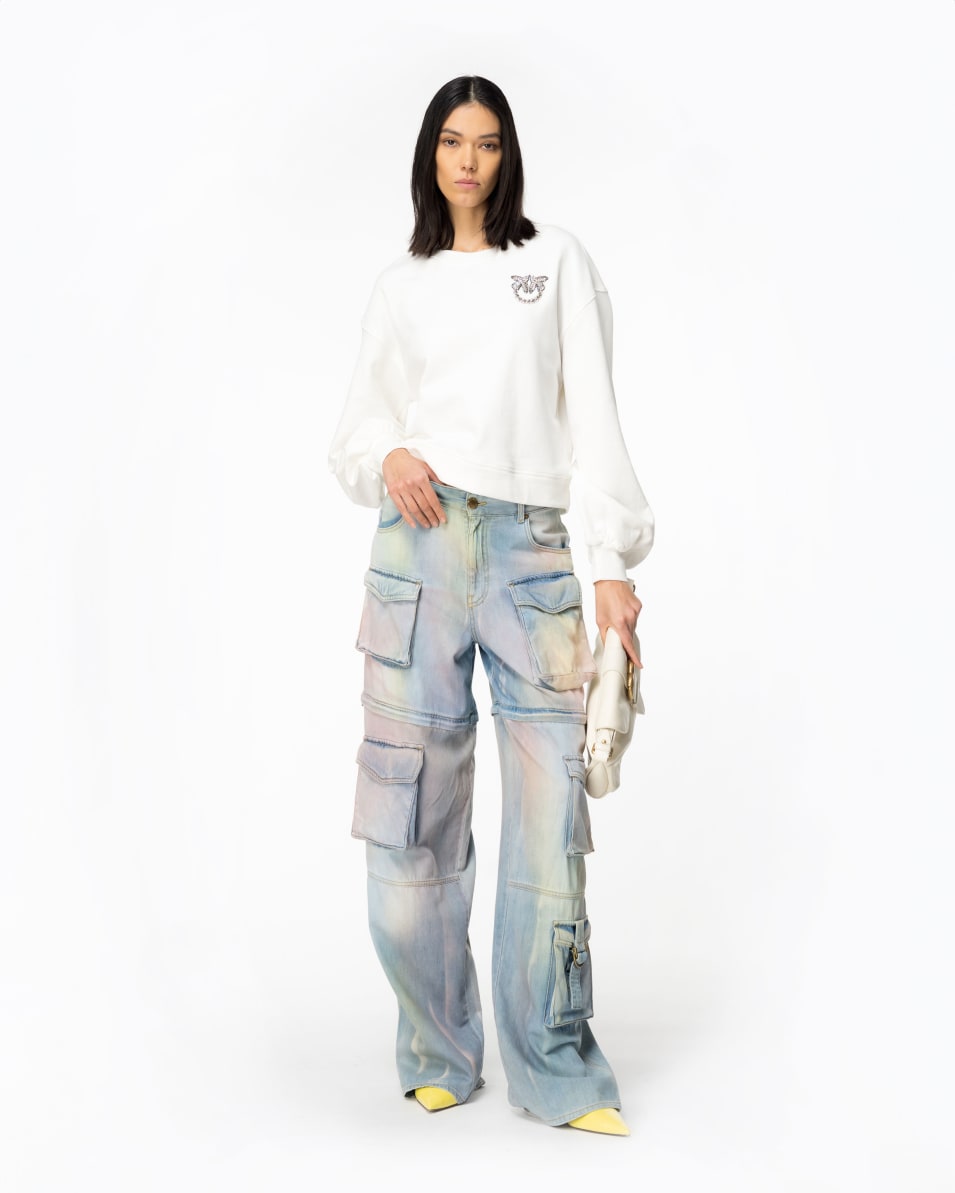 Pinko Boxy-Sweatshirt Love-Birds-Stickerei Begrenzt auf 3 Tage