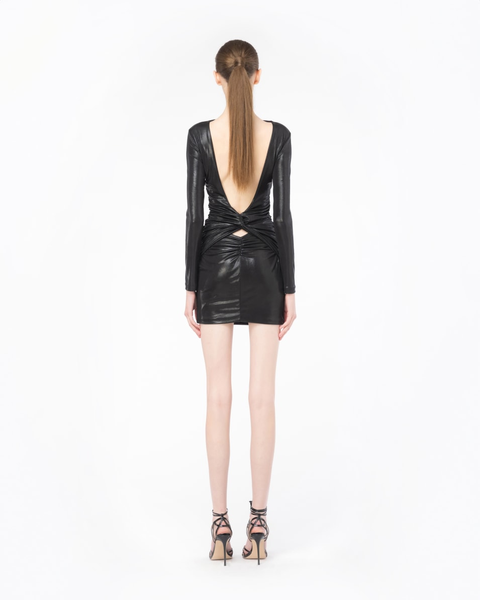 Pinko Minikleid aus beschichtetem Jersey Im Verkauf
