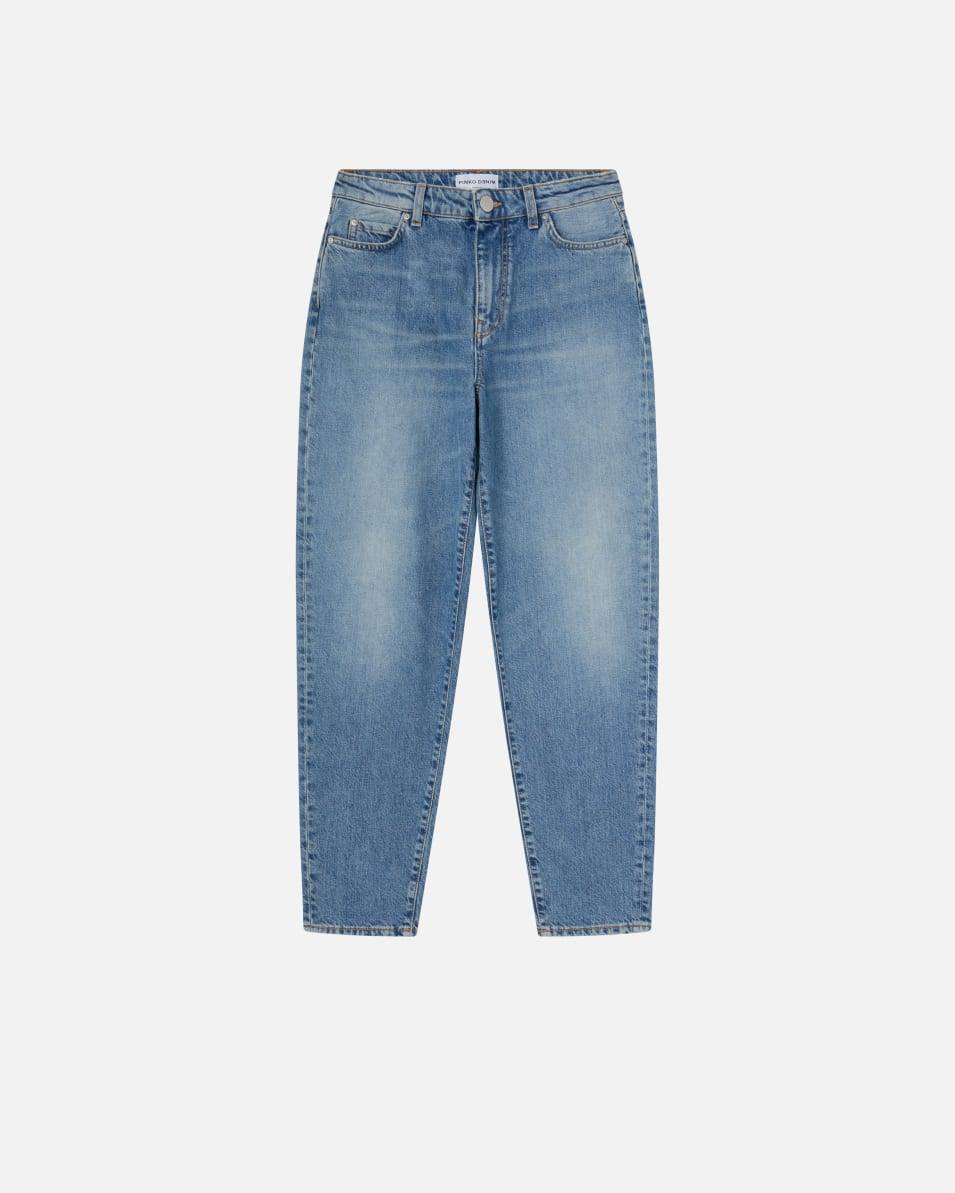 Pinko Leichte Mom-Fit-Jeans mit hellem Vintage-Effekt Verkauf
