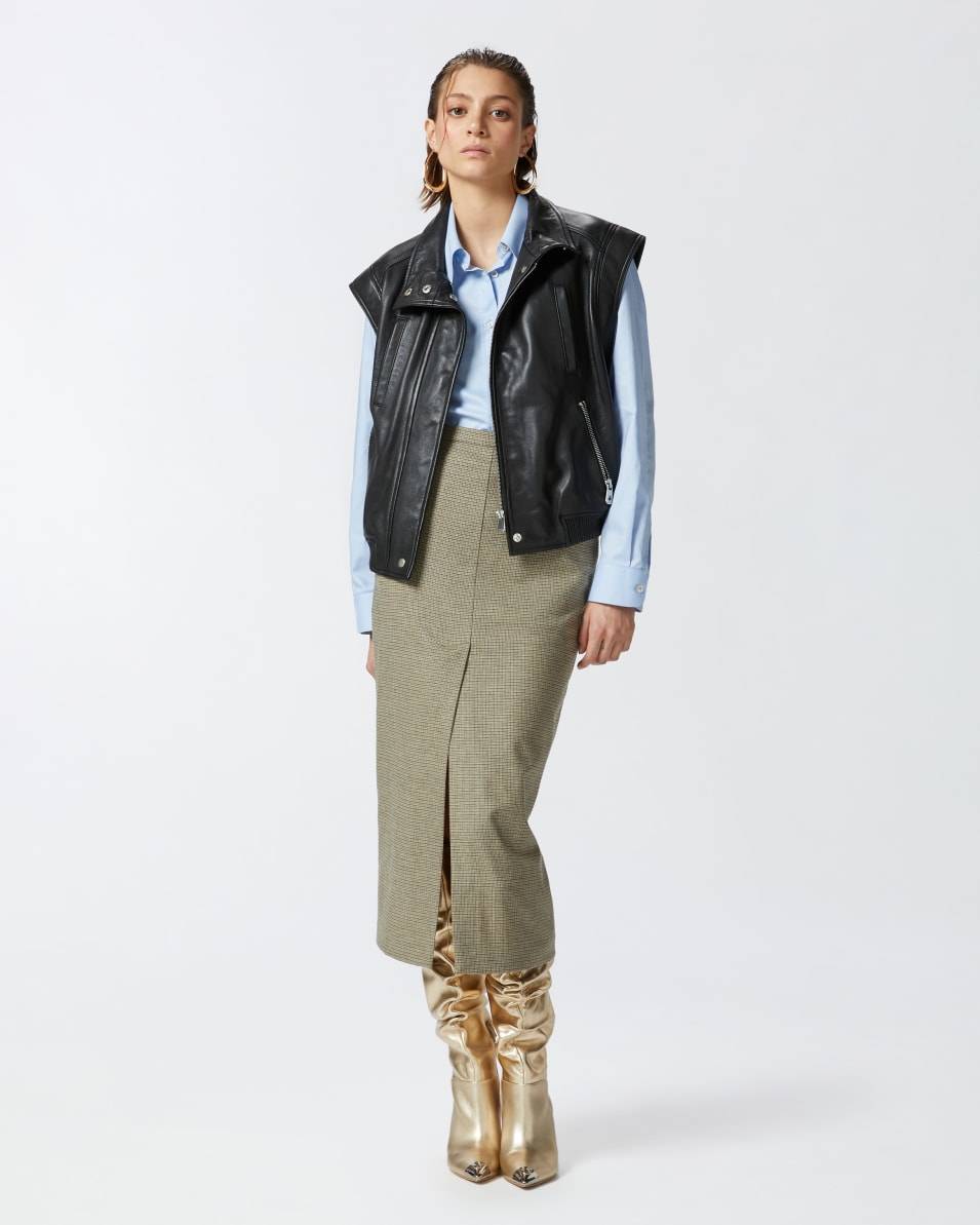 Pinko Azurblaue Oxford-Baumwollbluse Hotsell