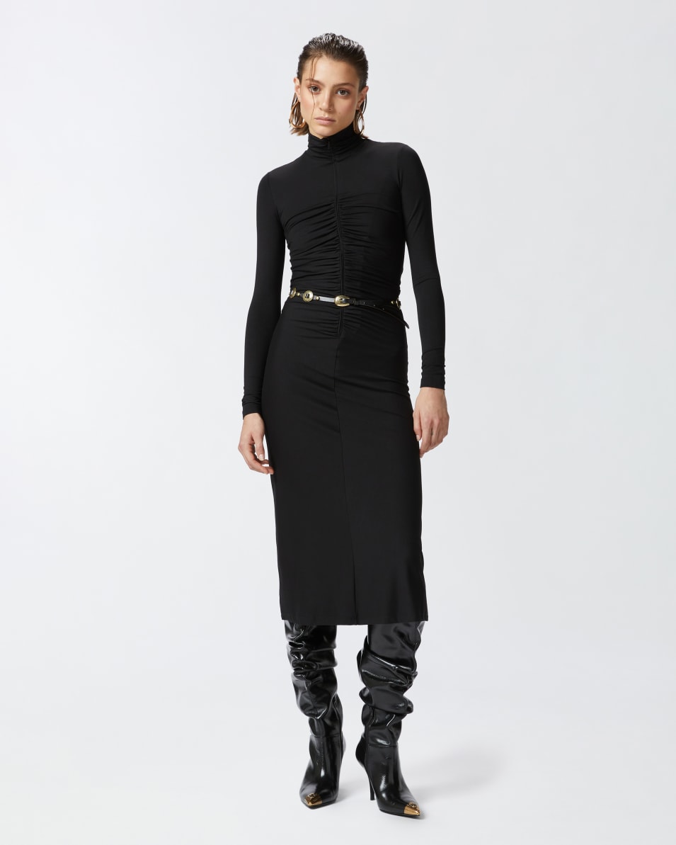 Pinko Jersey midi dress with zip Fabrik Onlineshop