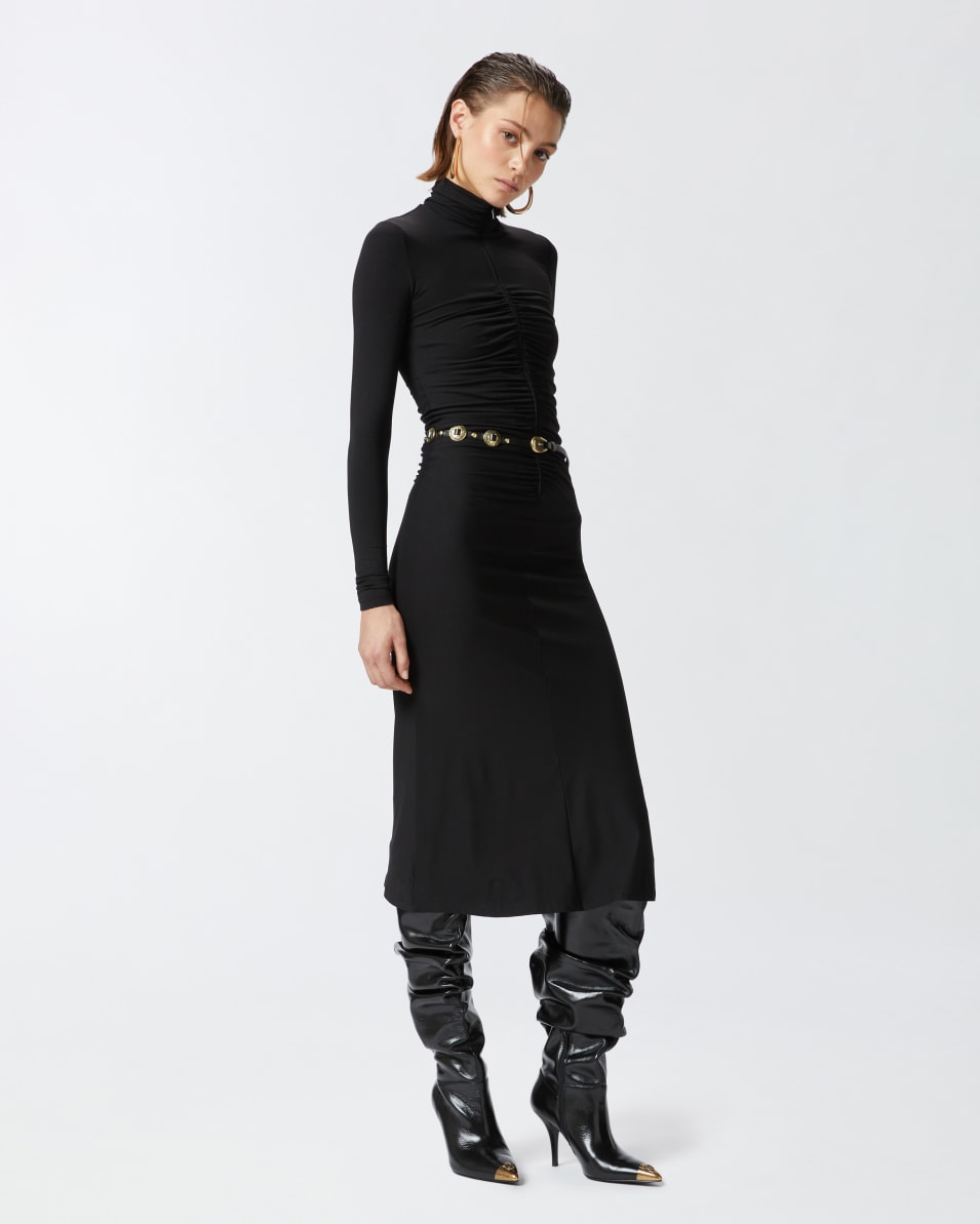 Pinko Jersey midi dress with zip Fabrik Onlineshop