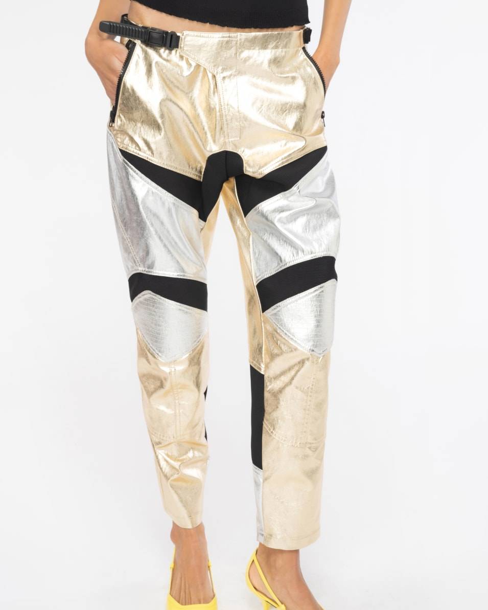 Pinko Bikerhose Metallic Begrenztes Angebot