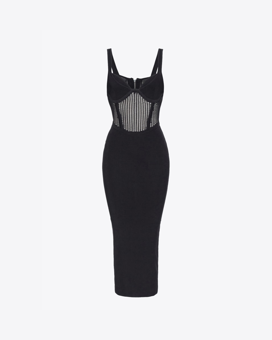 Pinko Midi-Netz-Häkelkleid Exklusivangebot