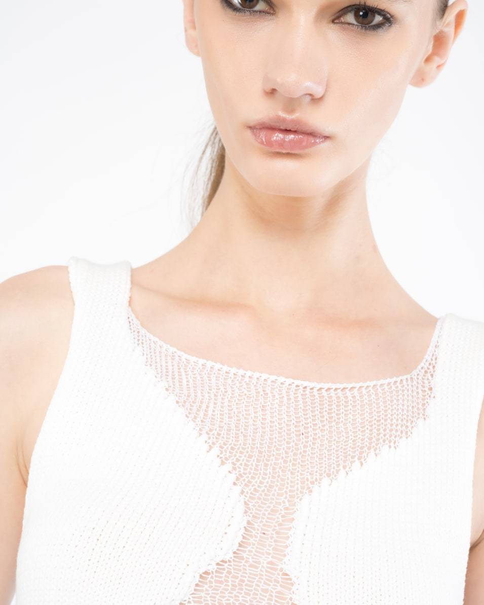 Pinko Netz-Top Patch transparent Preisnachlass