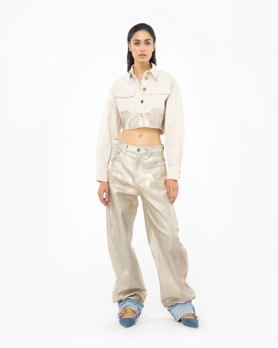 Pinko Kurze Jacke Metallic Lagerräumung