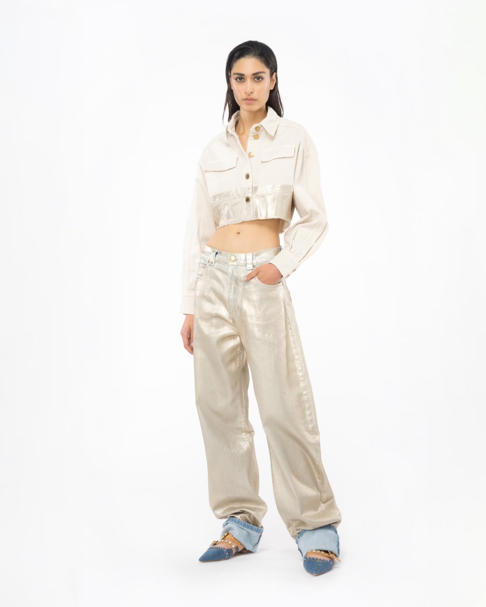 Pinko Kurze Jacke Metallic Lagerräumung