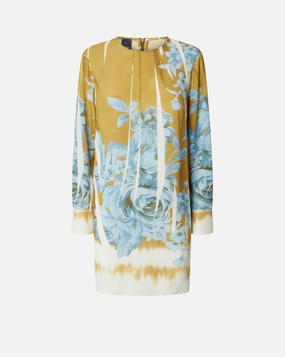 Pinko Kurzes Kleid mit Rosen-Print Tägliche Deals