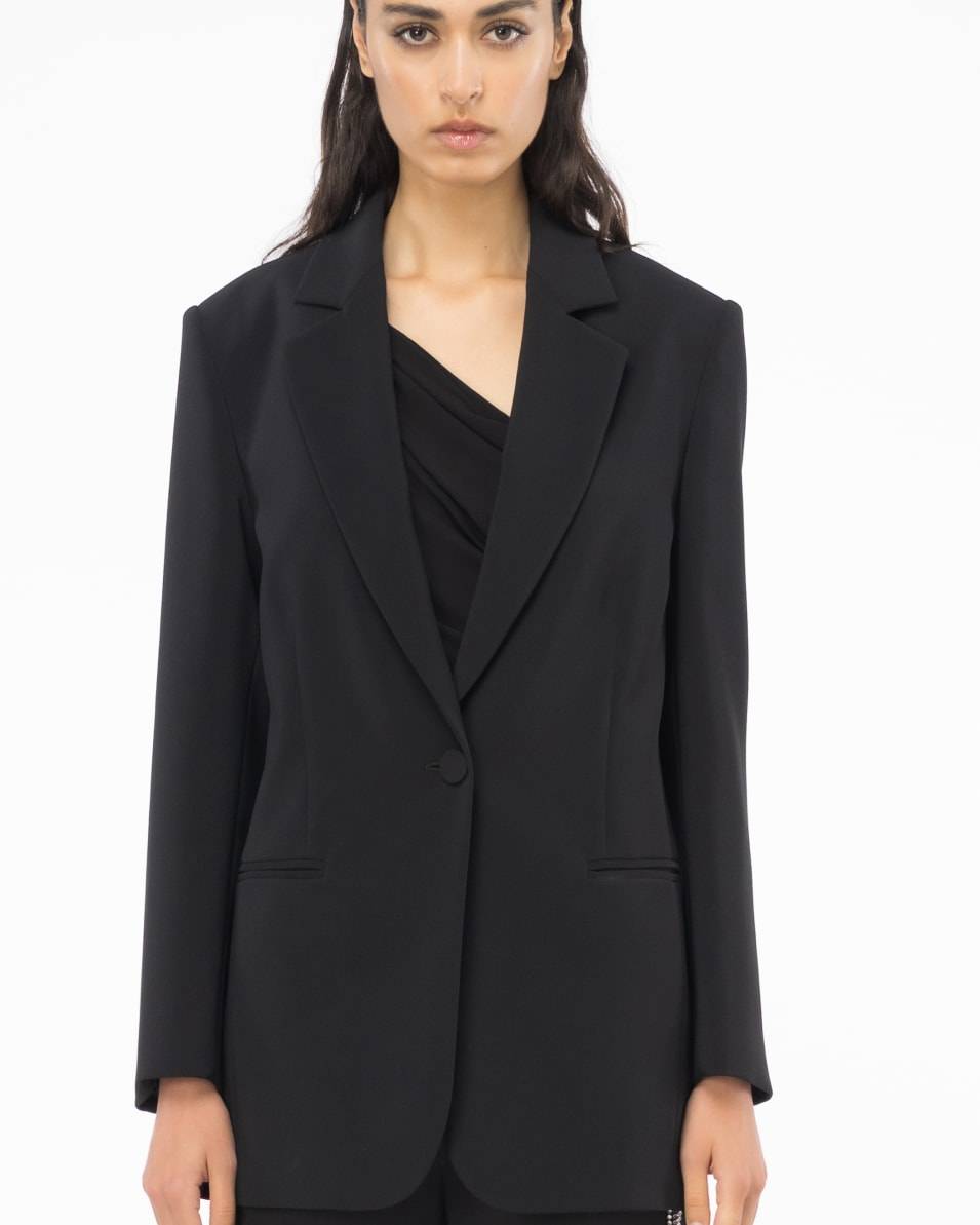 Pinko Blazer Stretch-Crêpe unifarben Vierteljährliche Förderung