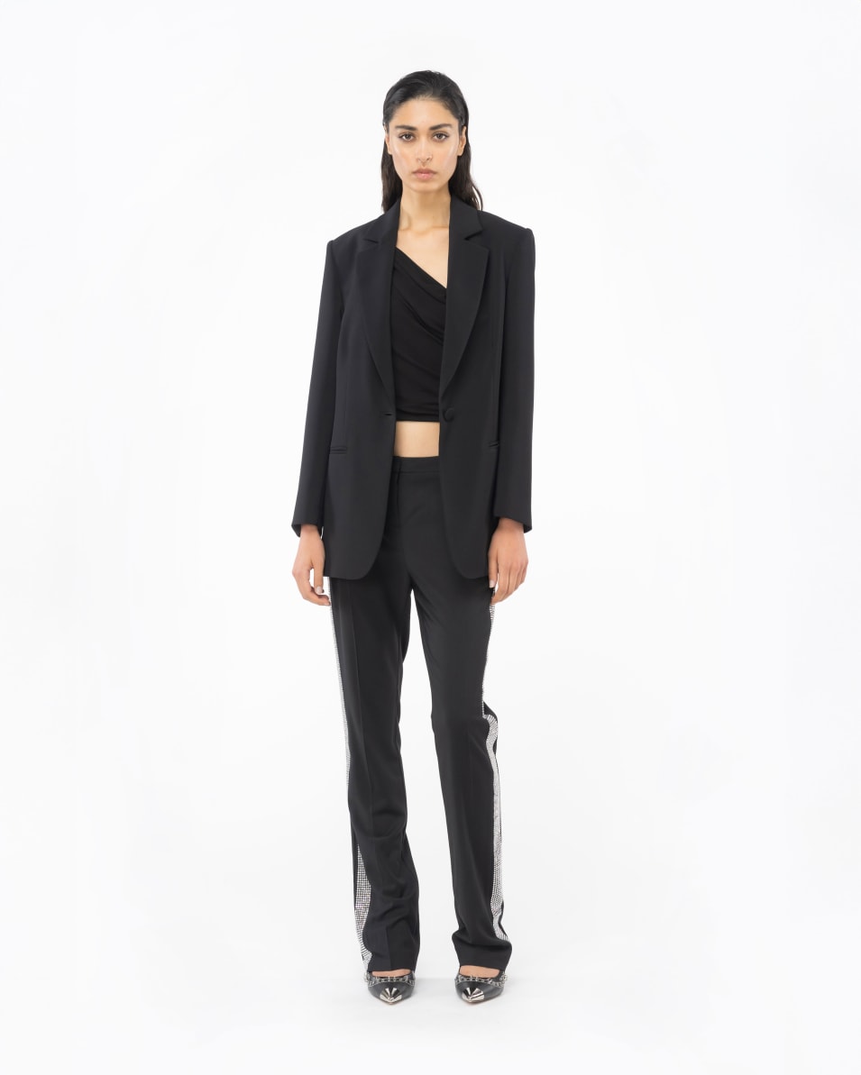 Pinko Blazer Stretch-Crêpe unifarben Vierteljährliche Förderung