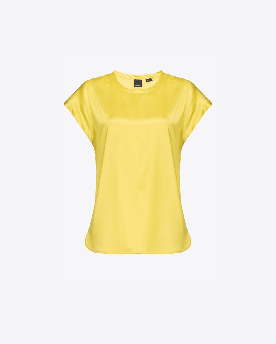 Pinko Kurzarmbluse aus Stretch-Satin Fabrikladen