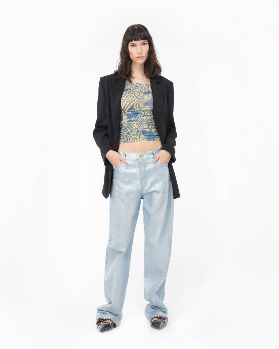 Pinko Jeans Straight Shining Denim Black Friday Preise