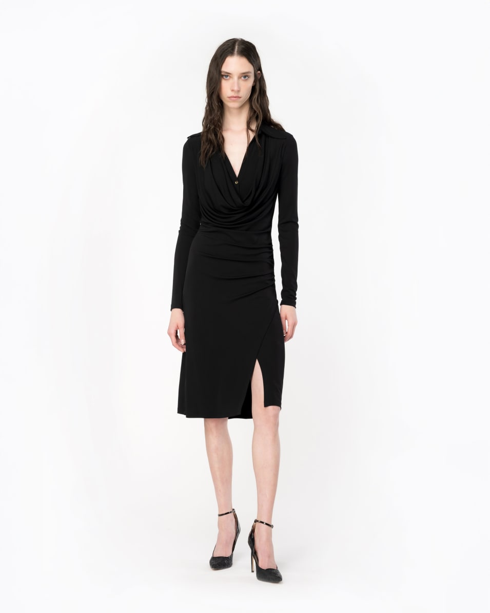 Pinko Midikleid Interlock mit Raffungen 2025