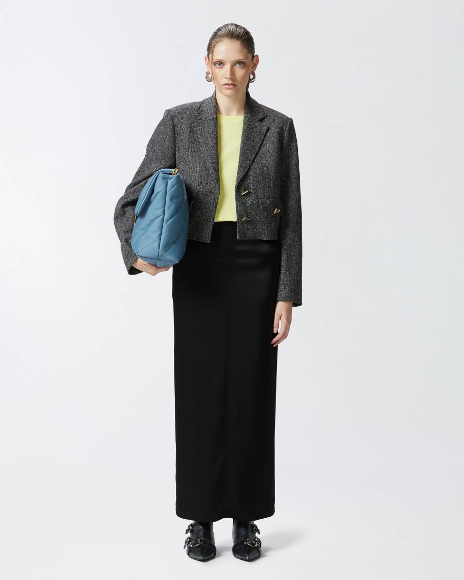 Pinko Langer Satinrock mit Schlitz hinten Angebote