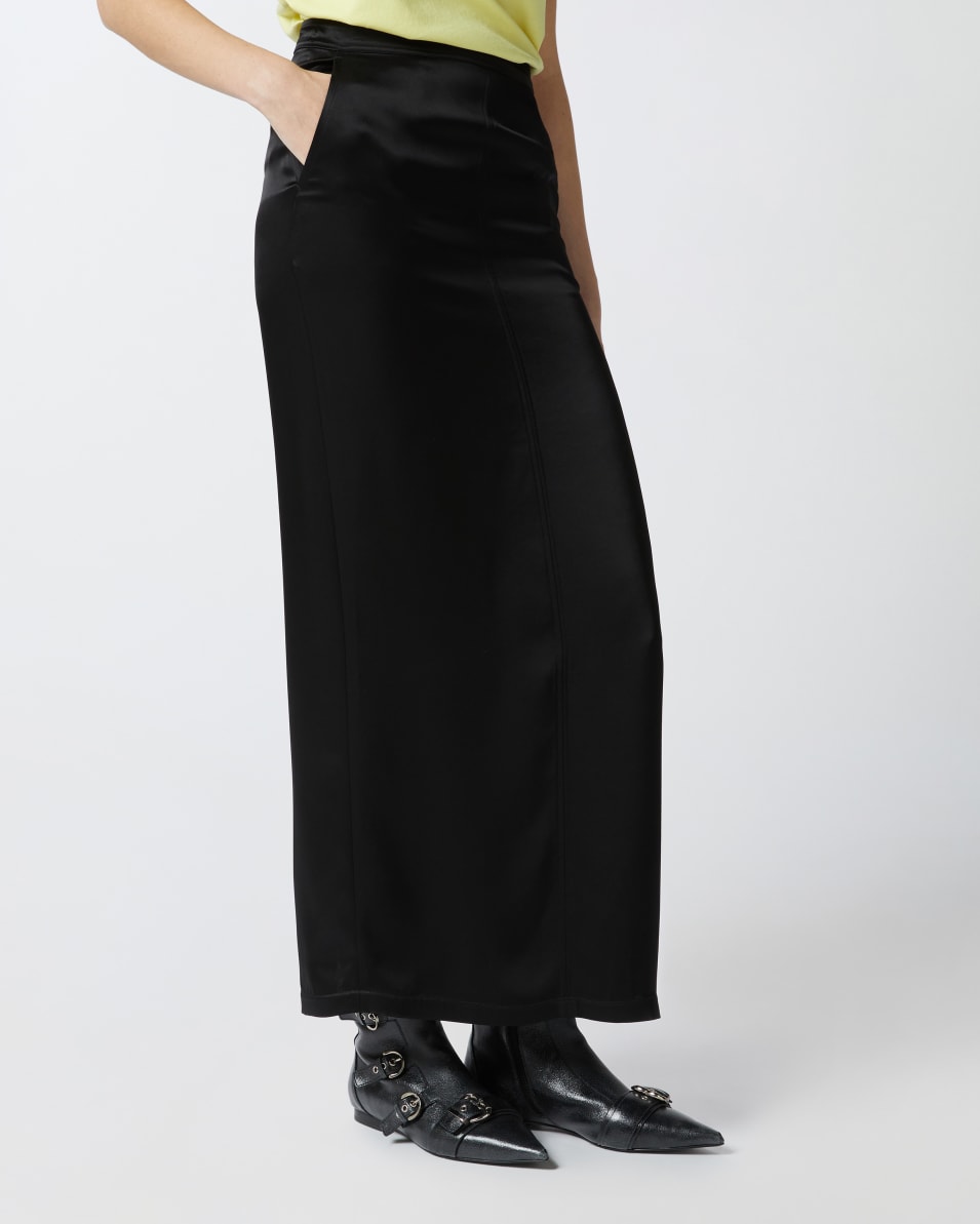 Pinko Langer Satinrock mit Schlitz hinten Angebote