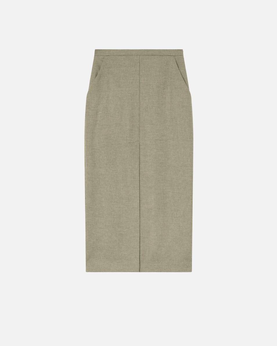 Pinko Karierter Midirock mit Schlitz vorne Schlussverkauf