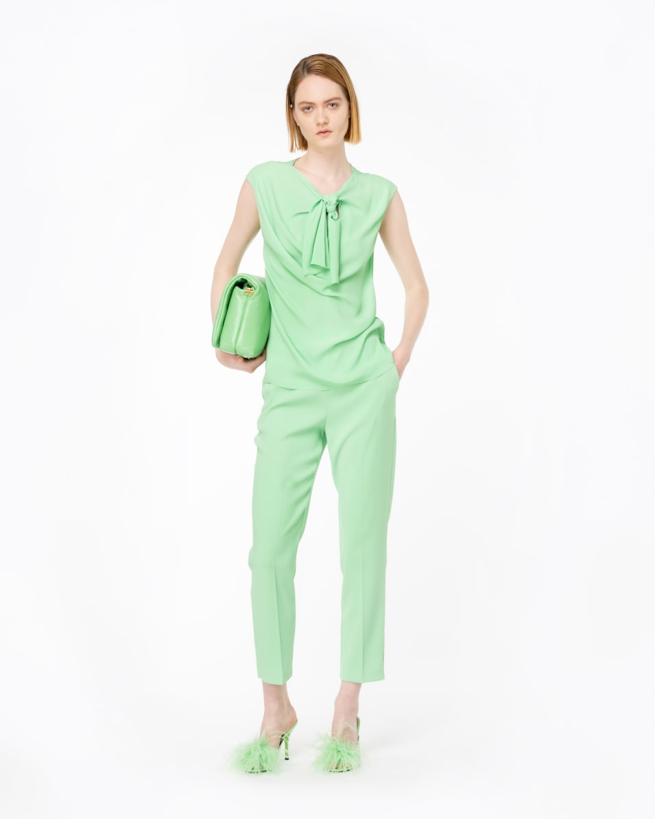 Pinko Top aus Seidenmix mit Schleife Osterangebot