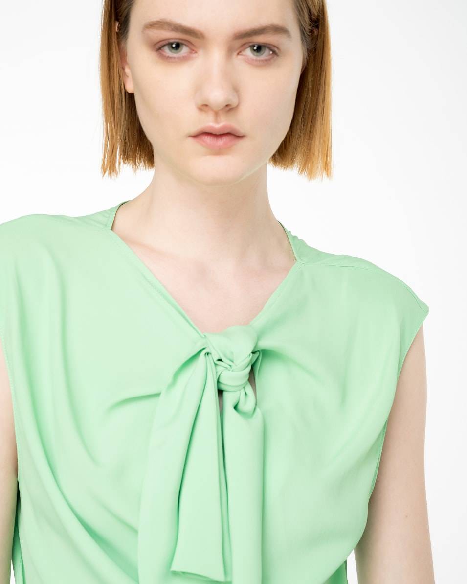 Pinko Top aus Seidenmix mit Schleife Osterangebot