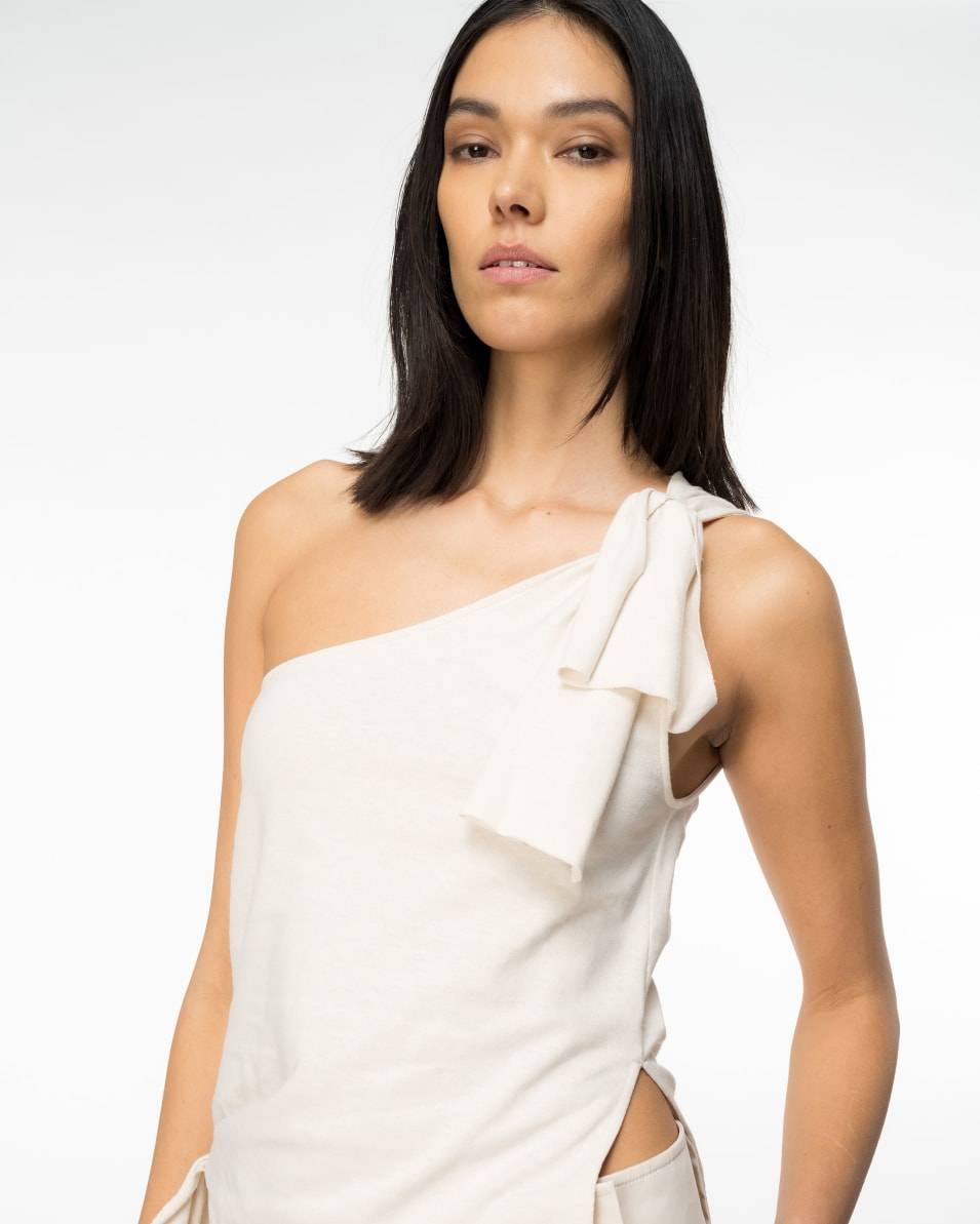 Pinko One-Shoulder-Top Baumwolle und Leinen Zeitlich begrenztes Angebot