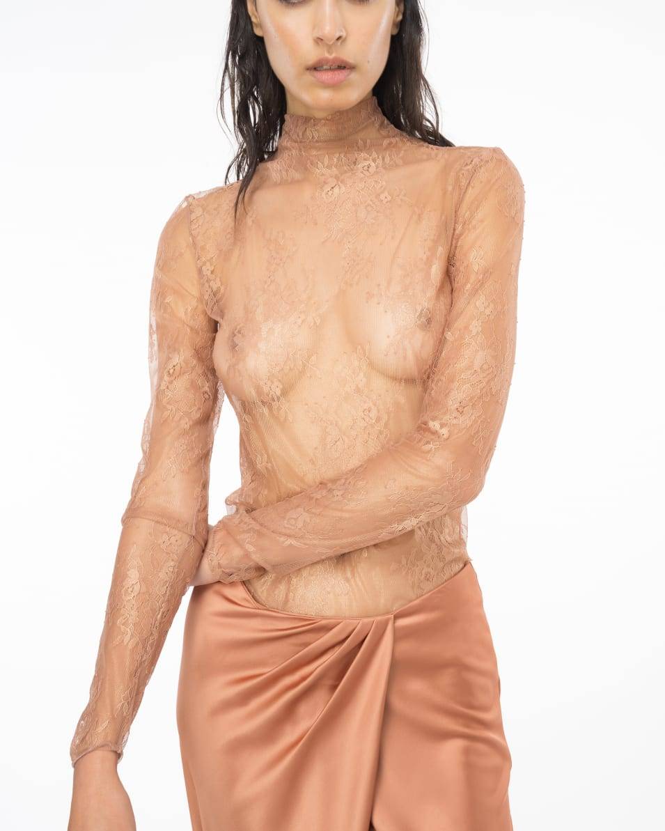 Pinko Pullover aus Metallic-Spitze Räumungsverkauf